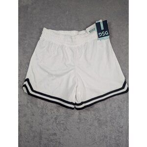 DSG Performance Mesh Shorts Girls Size Large White Mid Rise Relaxed Fit Outdoor